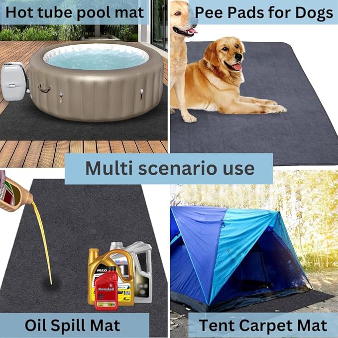 Tent Carpet Mat Camping Floor Rug Waterproof Durable Thick Portable and Foldable Lightweight Pad Insulated Picnic Non-Slip Carpet Outdoor Accessory (58" x 72")