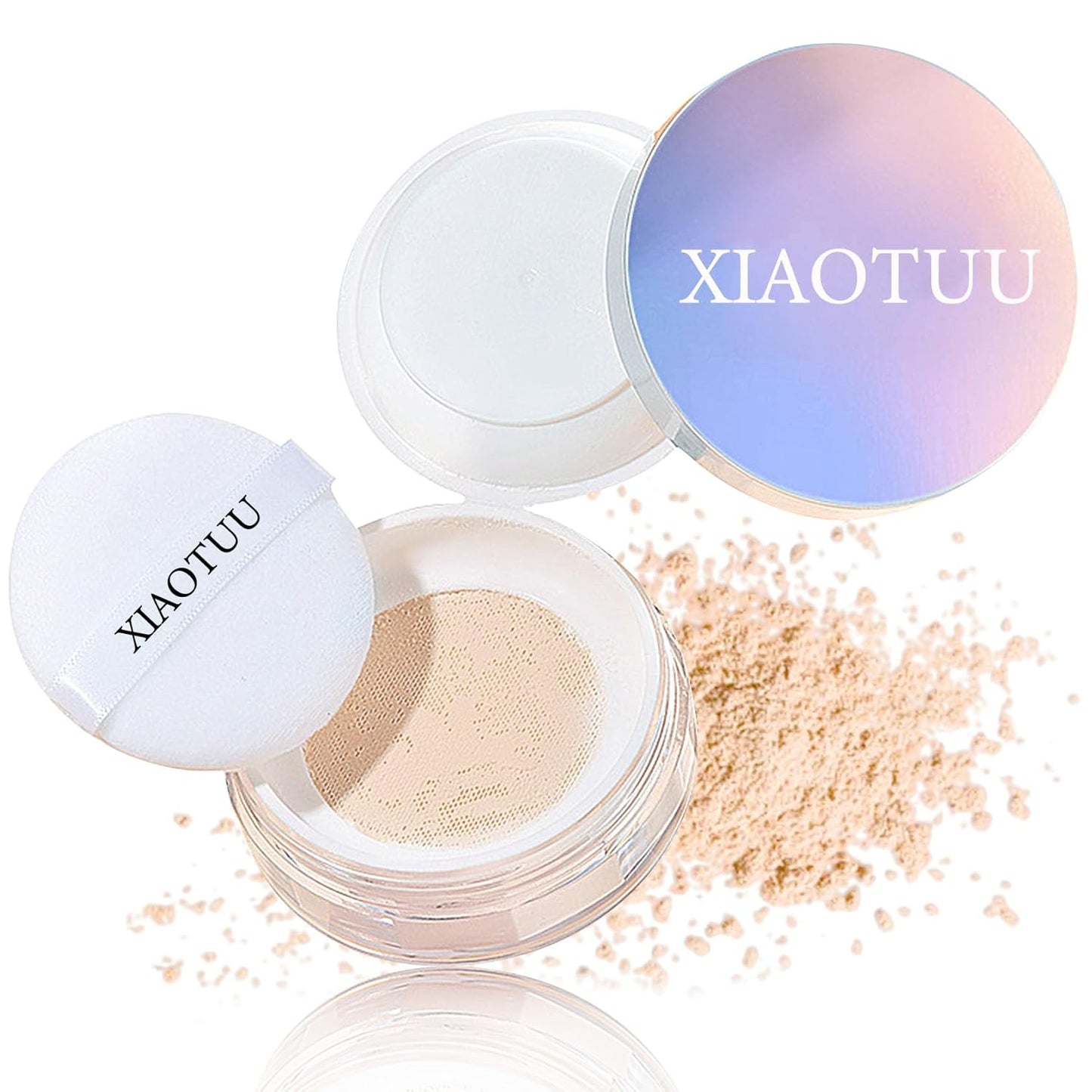Loose Setting Face Powder,Loose Powder Lightweight & Breathable Setting Powder,Brighten Long Lasting Pigmented Waterproof Blurring Powder Natural Finish Face Makeup for Womenï¼Naturalï¼