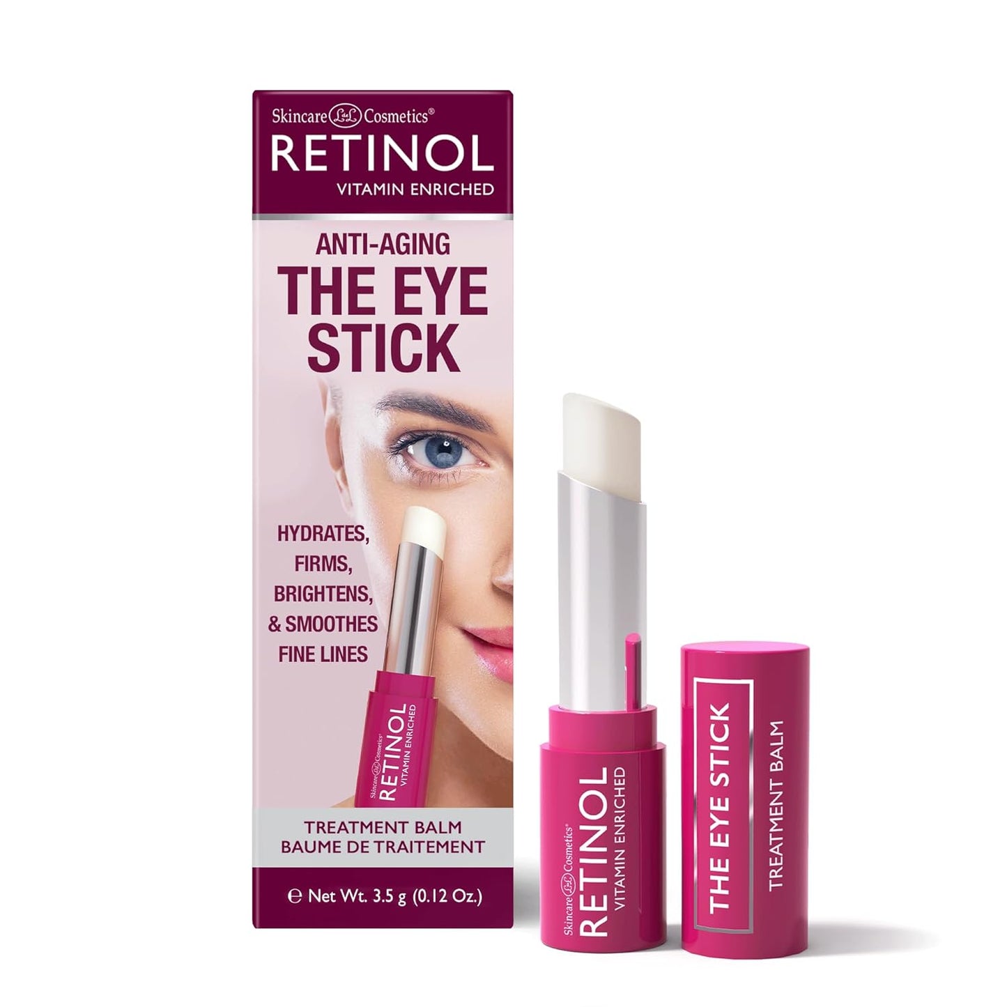 Retinol Anti-Aging Eye Stick â Treatment Balm â Your Beauty Secret for Younger Looking Eyes â Hydrates, Firms, Brightens, and Smooths Fine Lines â Vitamin A, C and E Minimizes Aging Effect on Eyes