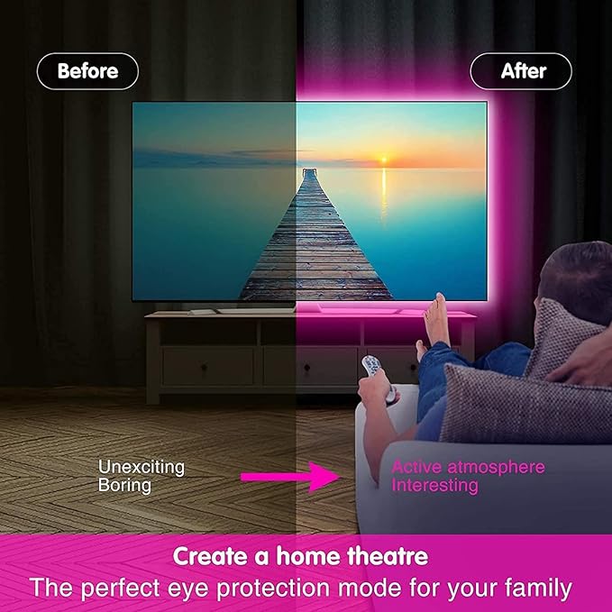 LED Strip Lights 150ft, Smart LED Lights Kit Remote and App Controlled Music Sync RGB Color Changing LED Lights for Bedroom Room Home Décor