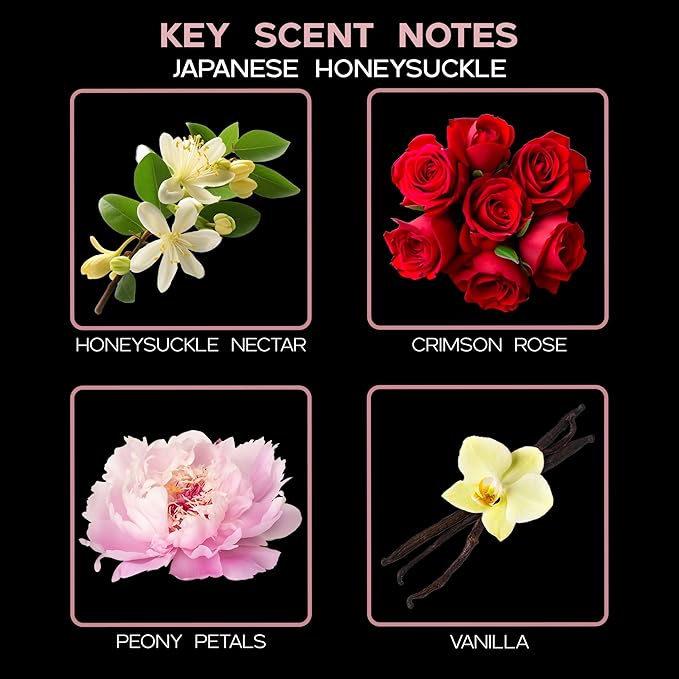 LOVSPA Japanese Honeysuckle Diffuser Oil - Luxury Essential Oils for Diffuser Refill & Air Freshener Room Spray - Long-Lasting & Natural Home Fragrance, Scented Oil for Diffusers, USA Made, 4oz