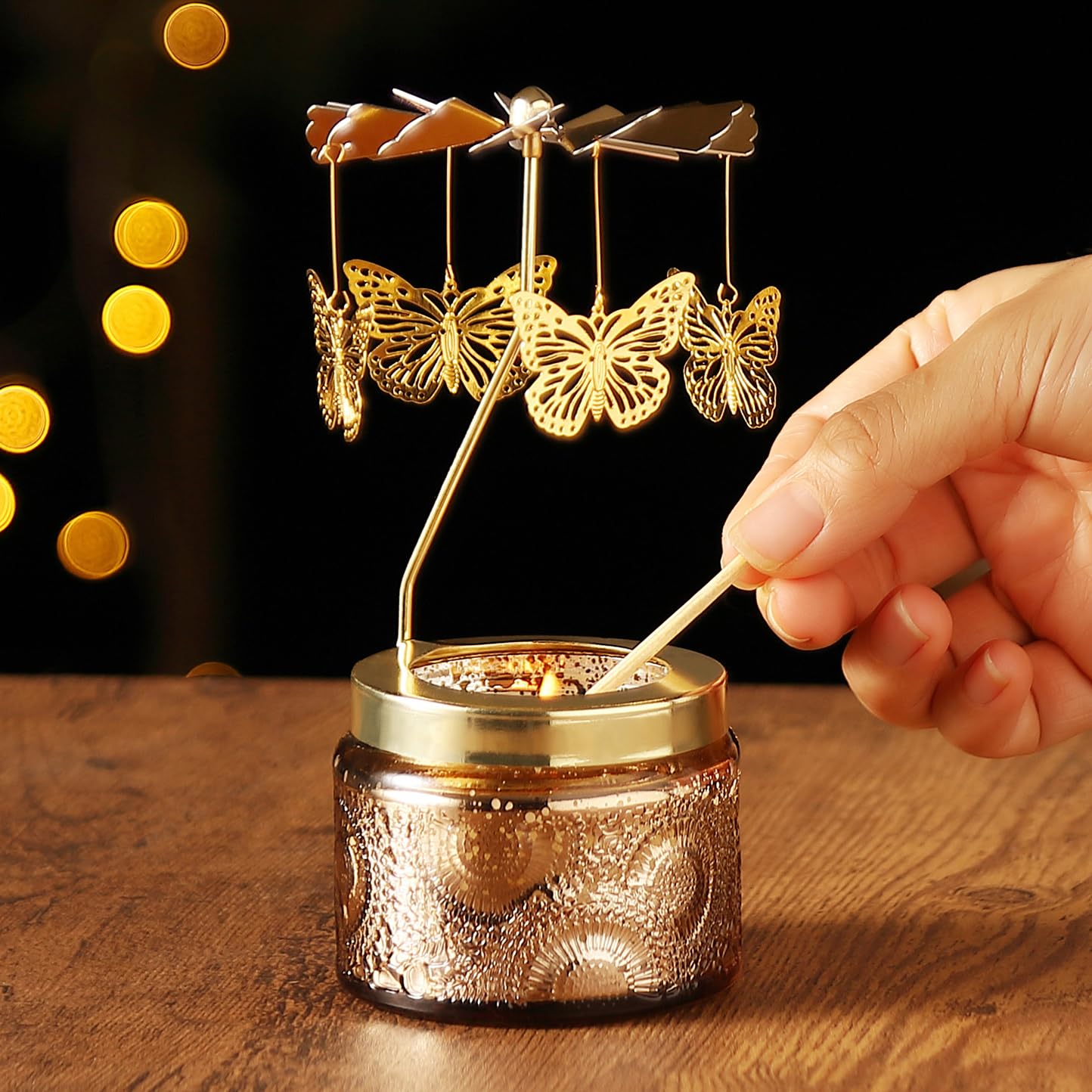 Butterfly Gifts for Women, Birthday Gifts for Mom Daughter Sister Wife, Unique Gift for Friend Women Rotatable Scented Candles Gift for Anniversary Christmas Mothers Day