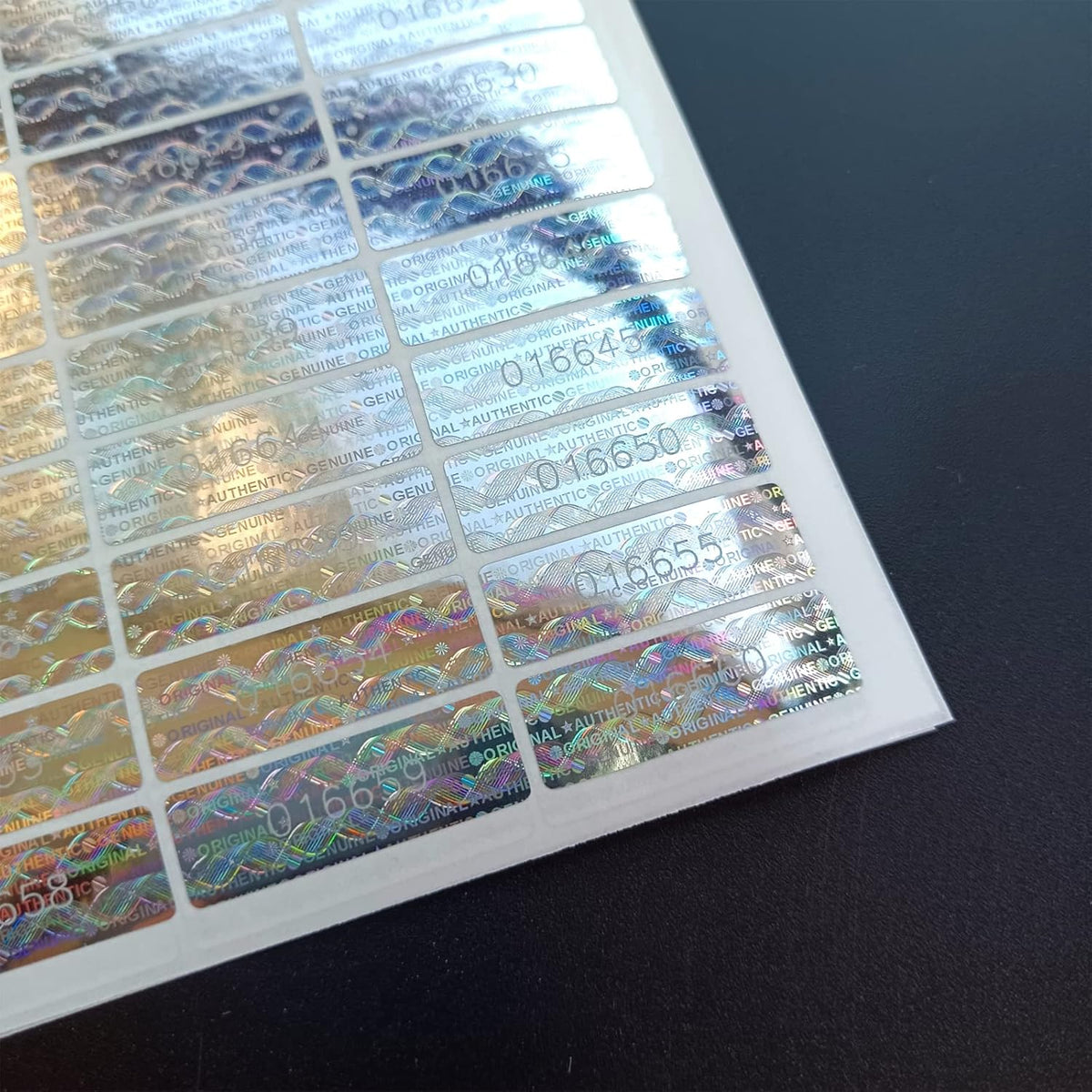 Silver Hologram Tamper Proof Stickers Warranty Void Seal Security Labels Genuine Hologram Labels with Unique Sequential Serial Numbering Tamper evident Stickers(320pcs,GQYH)