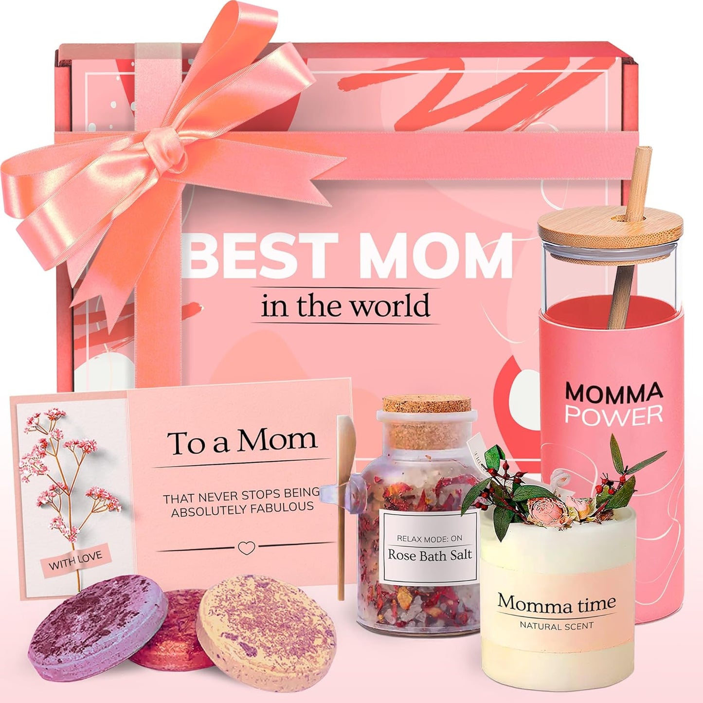 Best Mom in the World Gift set - Gift for Any Occasion â Gifts for Mom from Daughter Relaxing Gifts for Women Set â Mom Birthday Gifts Box â Gift Box for Valentine's Day, Mother's Day