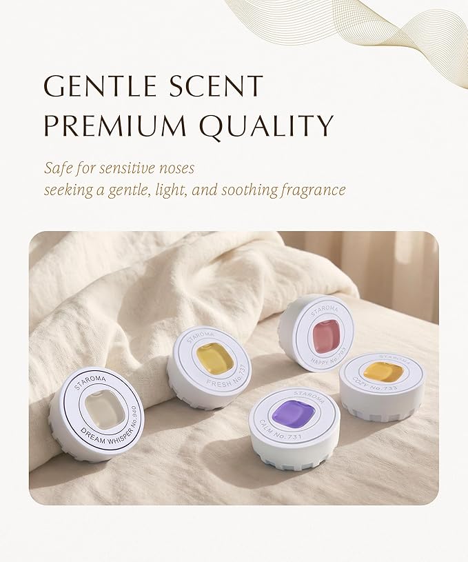 Dream Whisper (Jasmine Essential Oil Refill), Compatible with STAROMA Waterless Essential Oil Diffuser – Premium Aromatherapy Fragrance, Gentle and Consistent Scent – for 200 sqft Small Home, Office