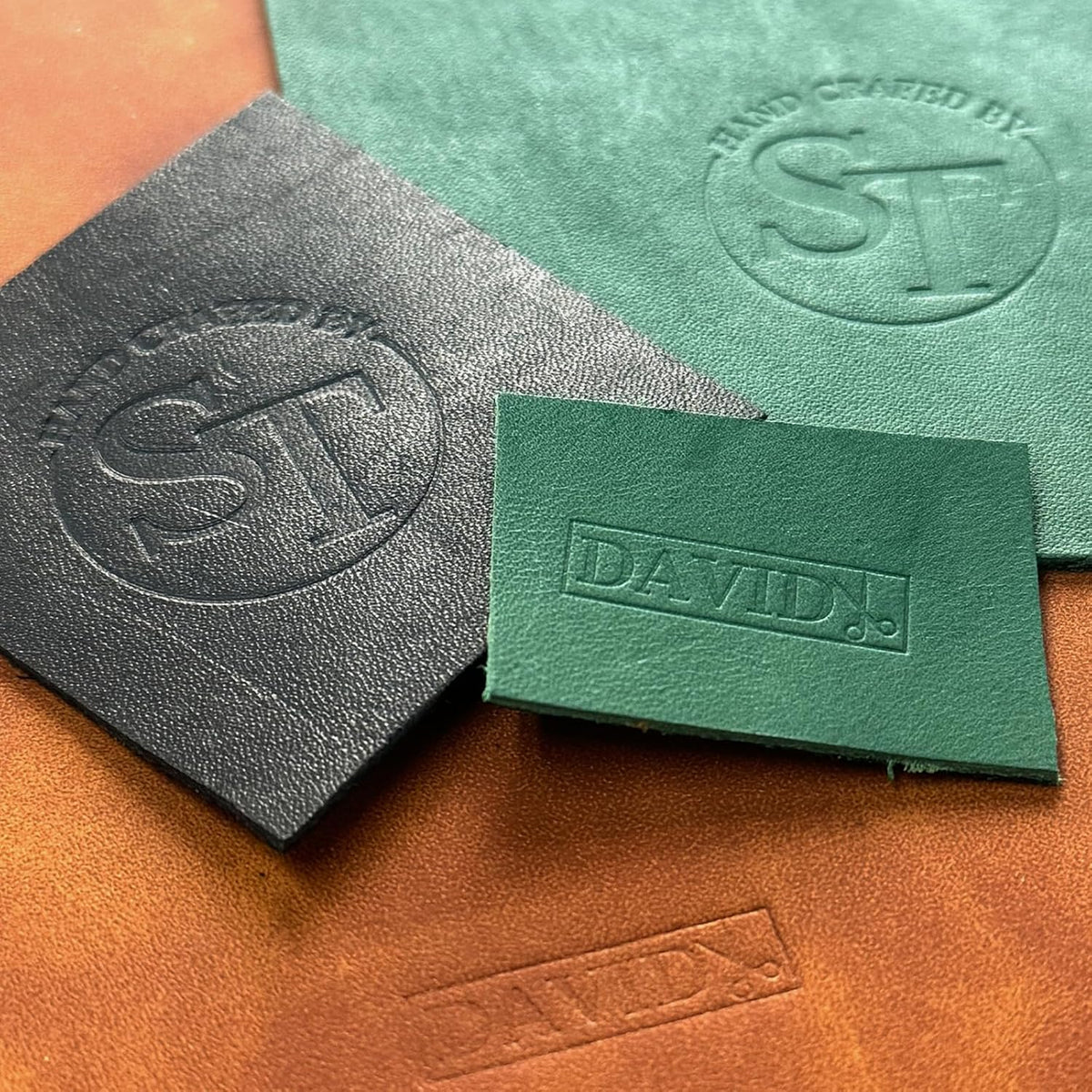 XRLSG Custom Leather Brass Embossing Stamp with Logo Text Hammer Press Leathercrafting Tool Gift for Leather Craftsman Dad Husband Boyfriend