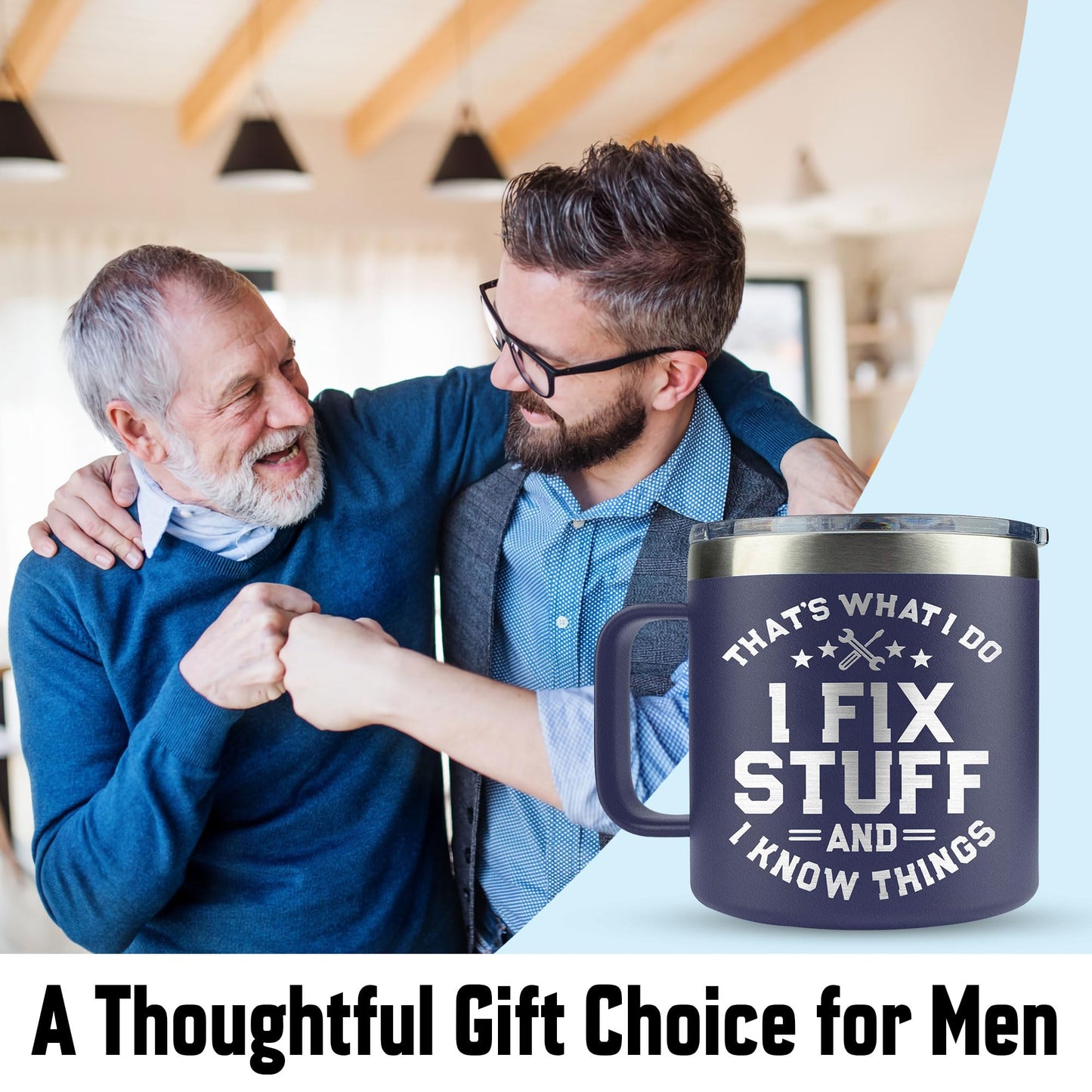 Father's Day Gifts for Dad, Husband - Birthday gifts for Men Unique - Mens Gifts, Dads Birthday Gift Ideas - for Him, Handyman, Grandpa, Men Mug 14 Oz