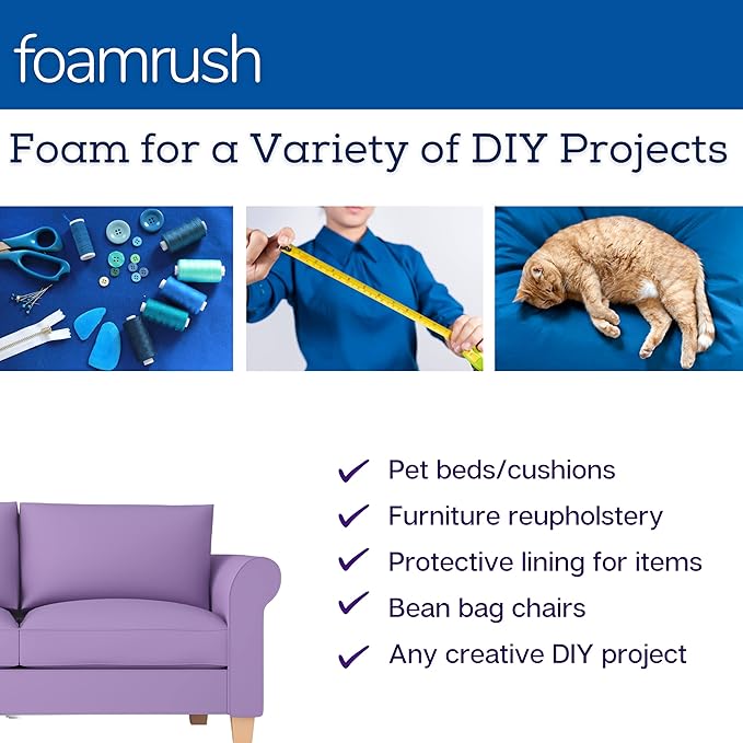 FoamRush 6-Inch Truck (36" x 76") Gel Memory Foam Mattress Replacement with Cover, Medium Firm, Comfort Pressure Relief and Support, Plush Cotton Cover, Made in USA, Travel Camper Trailer RV