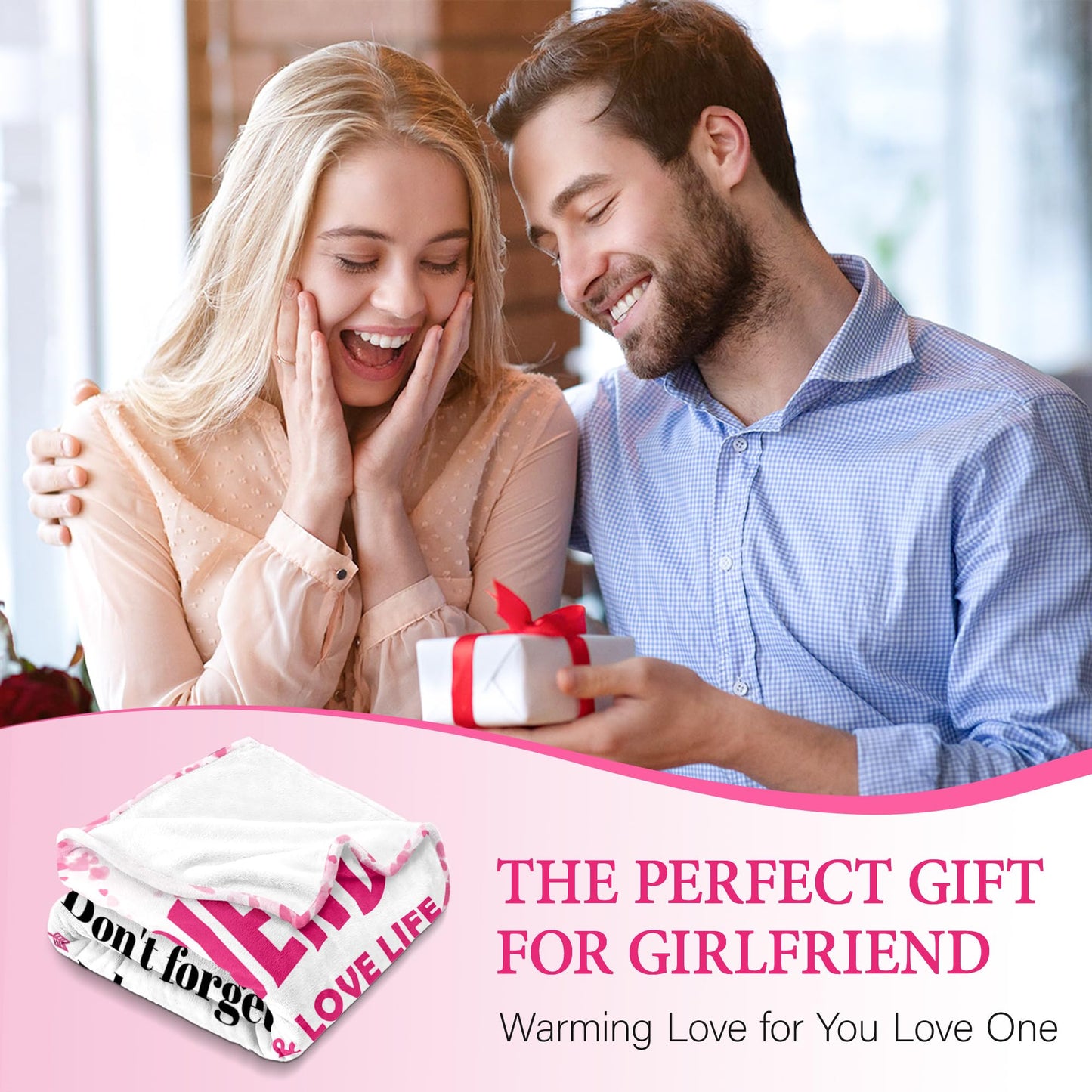 Gifts for Girlfriend - Anniversary Girlfriend Gifts for Women - Graduation & Mothers Day Birthday Gifts for Girlfriend - Romantic Love Present | Valentines Day Gift for Her - Throw Blanket 50"x60"