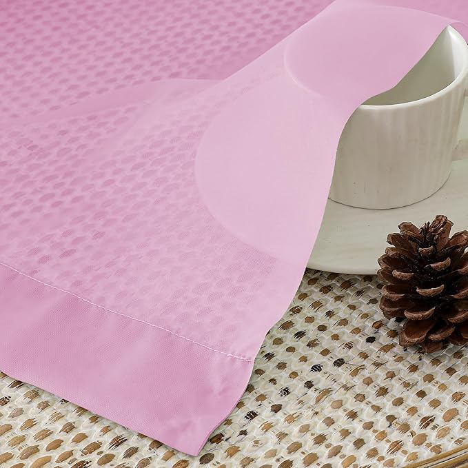 Aiyufeng Pink Short Curtains Sheer Bathroom