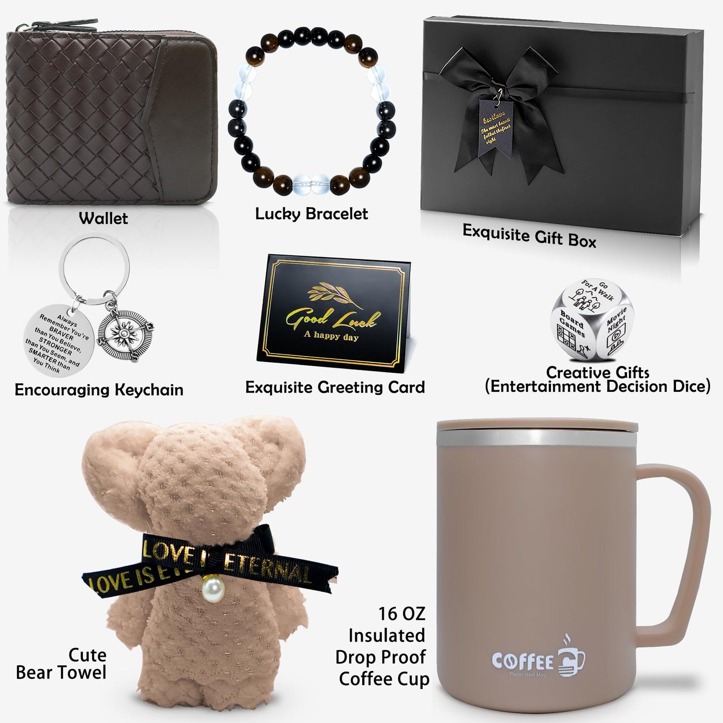 Birthday Gifts for Men, 7 Pack Unique Birthday Gifts Box for Father Husband Brother Son Boyfriend Friend, Best Ever Men Premium Box Ideas Set for Him,Surprise Sets for Father's Day, Valentine's Day