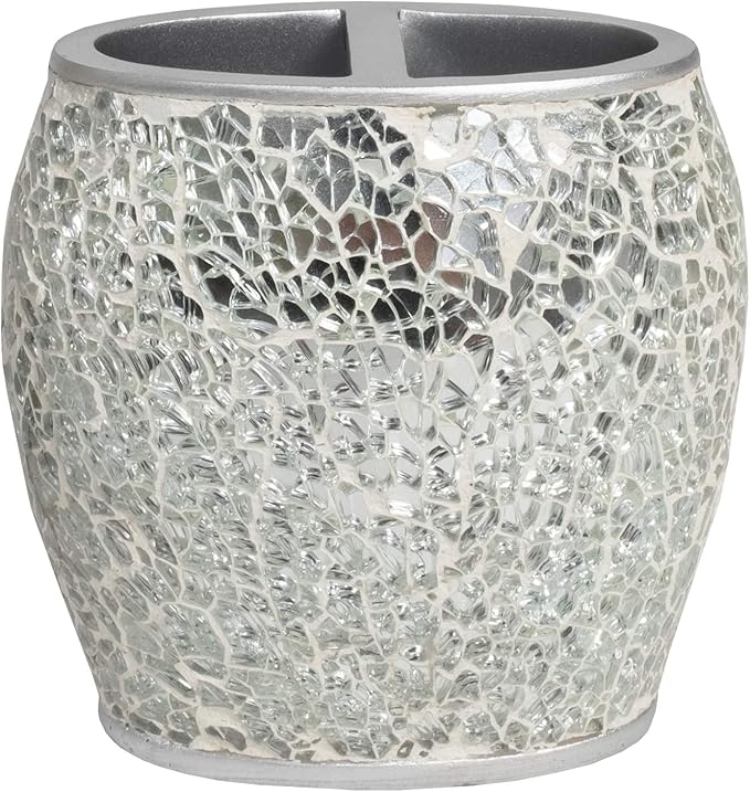 Sweet Home Collection Bathroom Accessories Sets Unique Collections Modern Classic Contemporary Decorative Beautiful Designs Bath Shower Tub Décor, Toothbrush Holder, Glamour (Pack of 1)