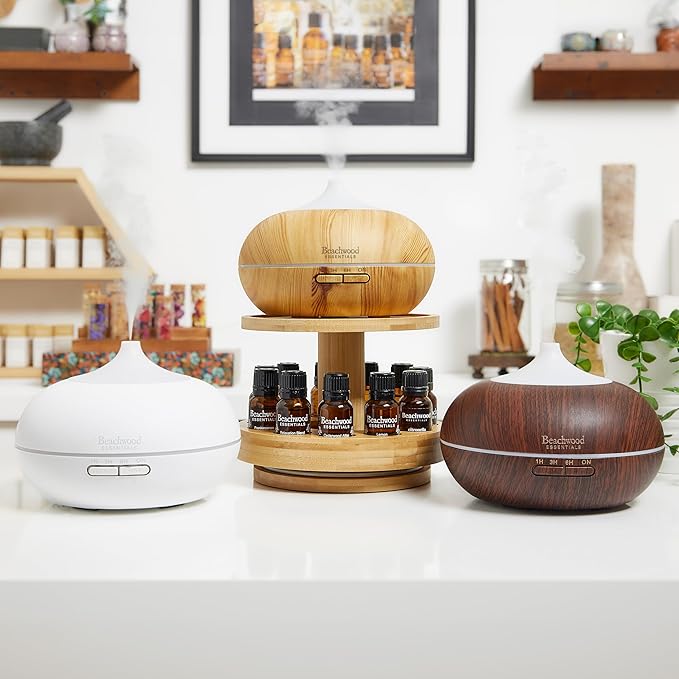 Ultimate Ultrasonic Aromatherapy Diffuser for Essential Oils - Therapeutic Grade, Helps You to Relax - 3 Timer & 7 Ambient Light Settings - Up to 16 Hours of Use - White, 300mL