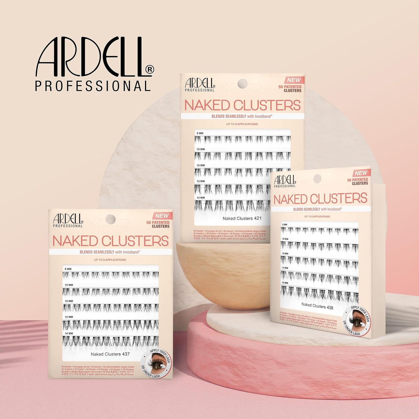 Ardell Naked Clusters 421, 50 Patented Clusters, Up to 8 Applications, 1-pack