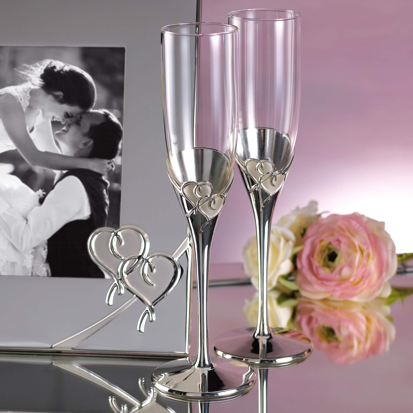 Lenox True Love Glass Flute Pair Clear, 1.25 LB