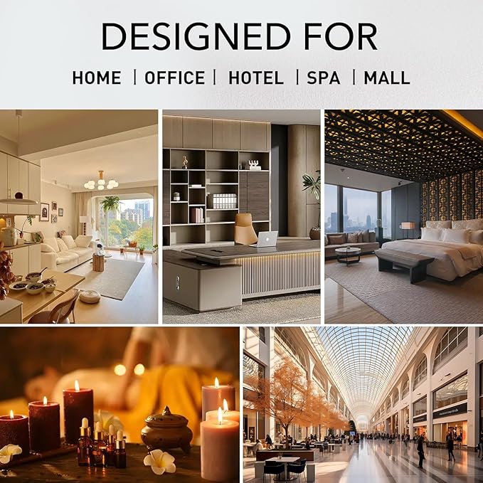 Waterless Diffuser HVAC Aromatherapy Machine, Long Lasting Aroma 800ml Home Luxury Scent Diffusers, 4000 Sq.Ft Coverage, APP & Button Control, Cold Air Diffusion for Home Hotel Mall Office