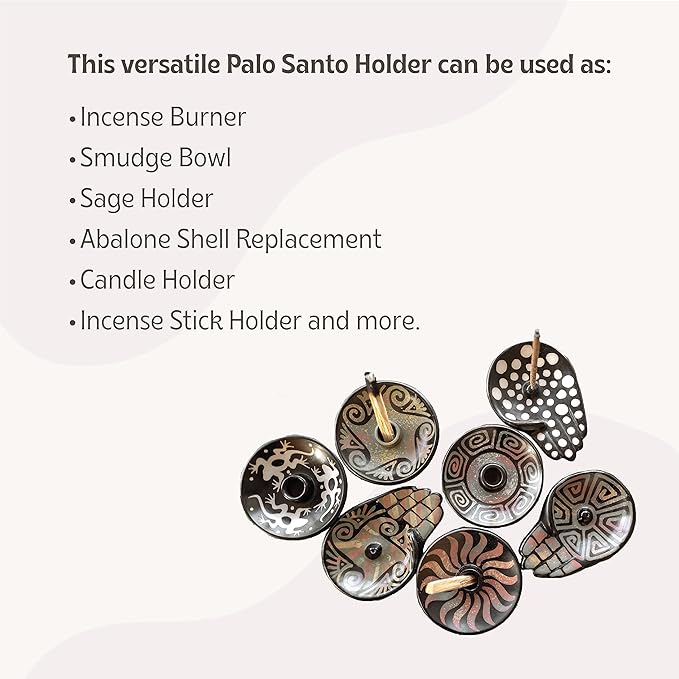 Luna Sundara Authentic Peru Pottery Palo Santo Stick Holder and Incense Holder Includes 5 Palo Santo Sticks Handmade Ceramic Smudge Bowl Sage Holder Palo Santo Holder (Green)