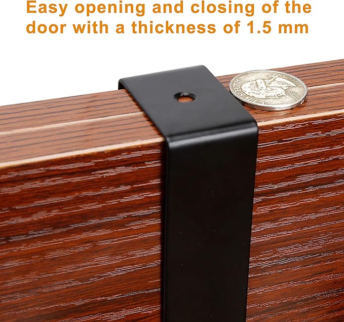 SKOLOO Over The Door Hook - for Doors up to 1-3/4'' Thickness, Pack of 2, Metal Door Hanger with 5 Triple Hooks, Bronze Over The Door Hanger for Coats, Hats,Towels, Assembly Required