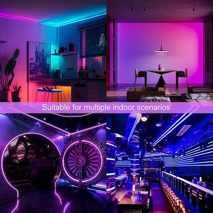 Bluetooth RGB COB Led Strip Lights,9.8ft Dimmable 24v Led Light Strip with Smart App and Remote Control, Color Changing Music Sync, for TV, Bedroom, Home Decor, Party