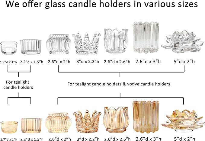 GOLDEAL 12Pcs Clear Votive Candle Holders,Clear Thick Glass Tea Light Candle Holder Bulk,Tealight Candle Jars for Wedding Table Decor,Party Supplies,Bridal Shower,Baby Shower,Tables Centerpieces