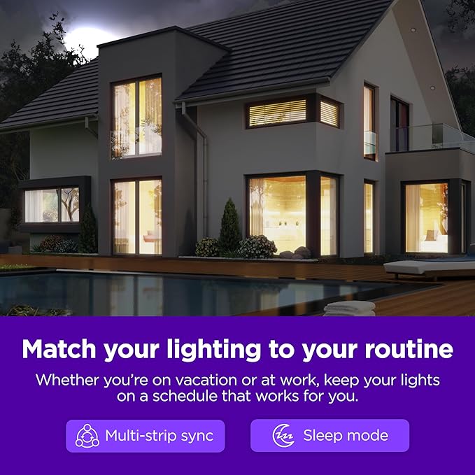 Roku Smart LED Light Strip, 16.4ft - Color Options with Adjustable Brightness & Temperature - Peel & Stick WiFi Smart Strip Lights Works with Roku Voice, Alexa & Google Assistant - Smart Home Products