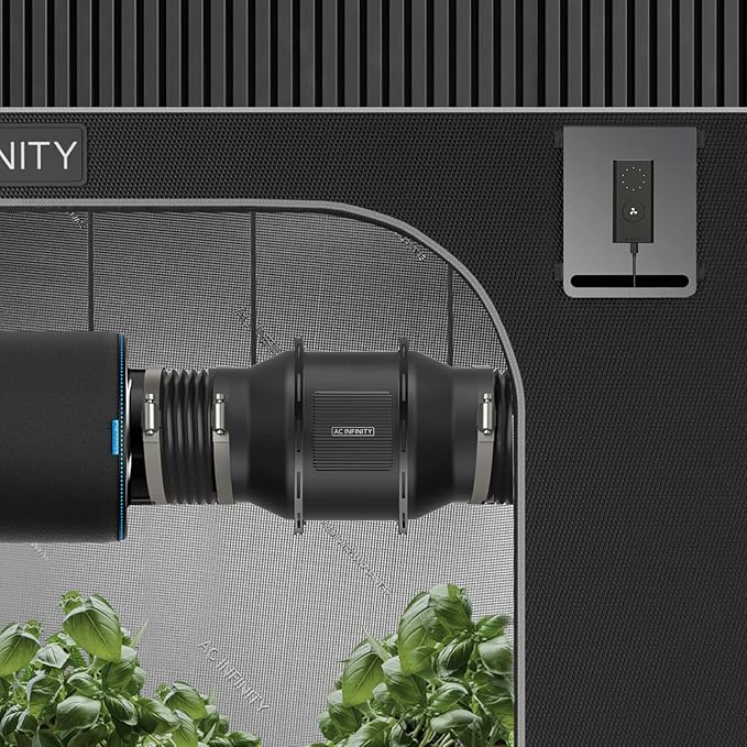 AC Infinity CLOUDLINE A8, Quiet 8" Inline Duct Fan with Speed Controller, EC Motor - Ventilation Exhaust Fan for Heating Cooling Booster, Grow Tents, Hydroponics
