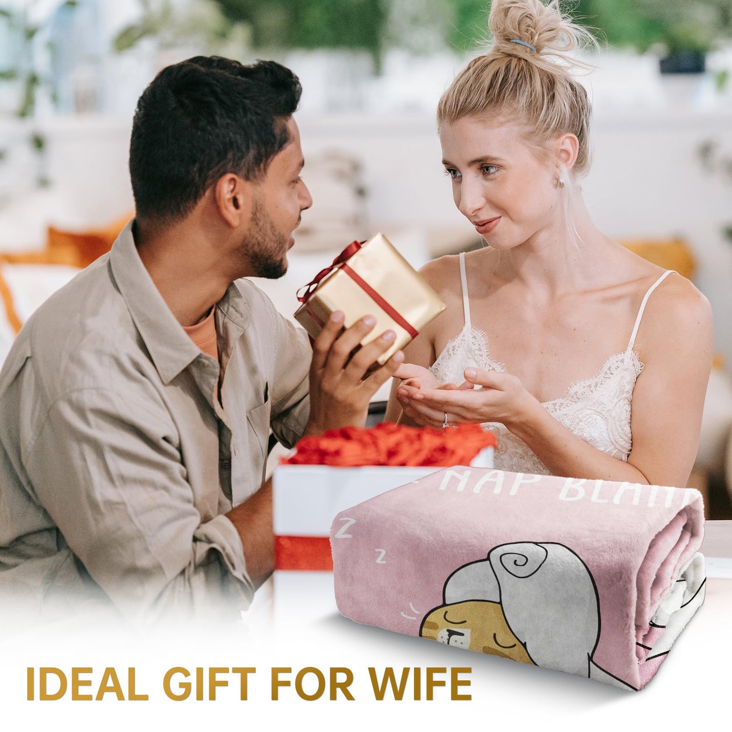 SteadStyle Gifts for Wife from Husband - Gifts for Her Blanket, Wife Birthday Gift Ideas, Wedding Anniversary Romantic Gift for Wifey, Valentine's Mother's Day Present for Her 60"X 50"