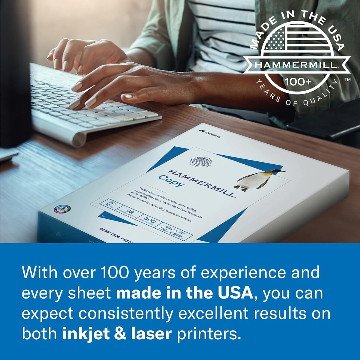 Hammermill Printer Paper, Great White 30% Recycled Paper, 8.5 x 14 - 10 Ream (5,000 Sheets) - 92 Bright, Made in the USA, 086704C