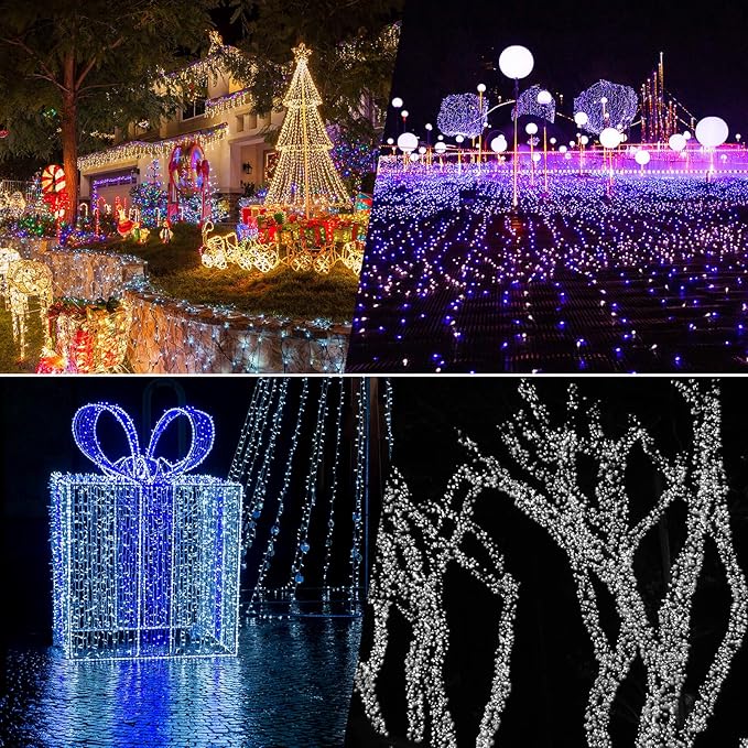 Christmas Lights, Battery Operated String Lights 18ft 50 LED Mini String Lights, Waterproof Lights with Remote Timer 8 Modes, Indoor Outdoor Garden Party Wedding Xmas Tree Decoration, Purple