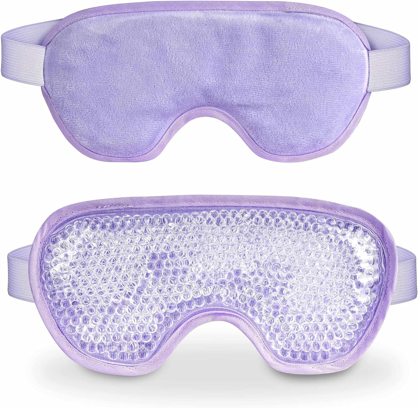 Cooling Eye Mask with Gel Bead, Reusable Cold Compress Ice Pack Sleeping Eye Cooling Pads for After Eyelid Surgery, Puffiness, Puffy Eyes, Headache, Migraine Relief ï¼Purpleï¼
