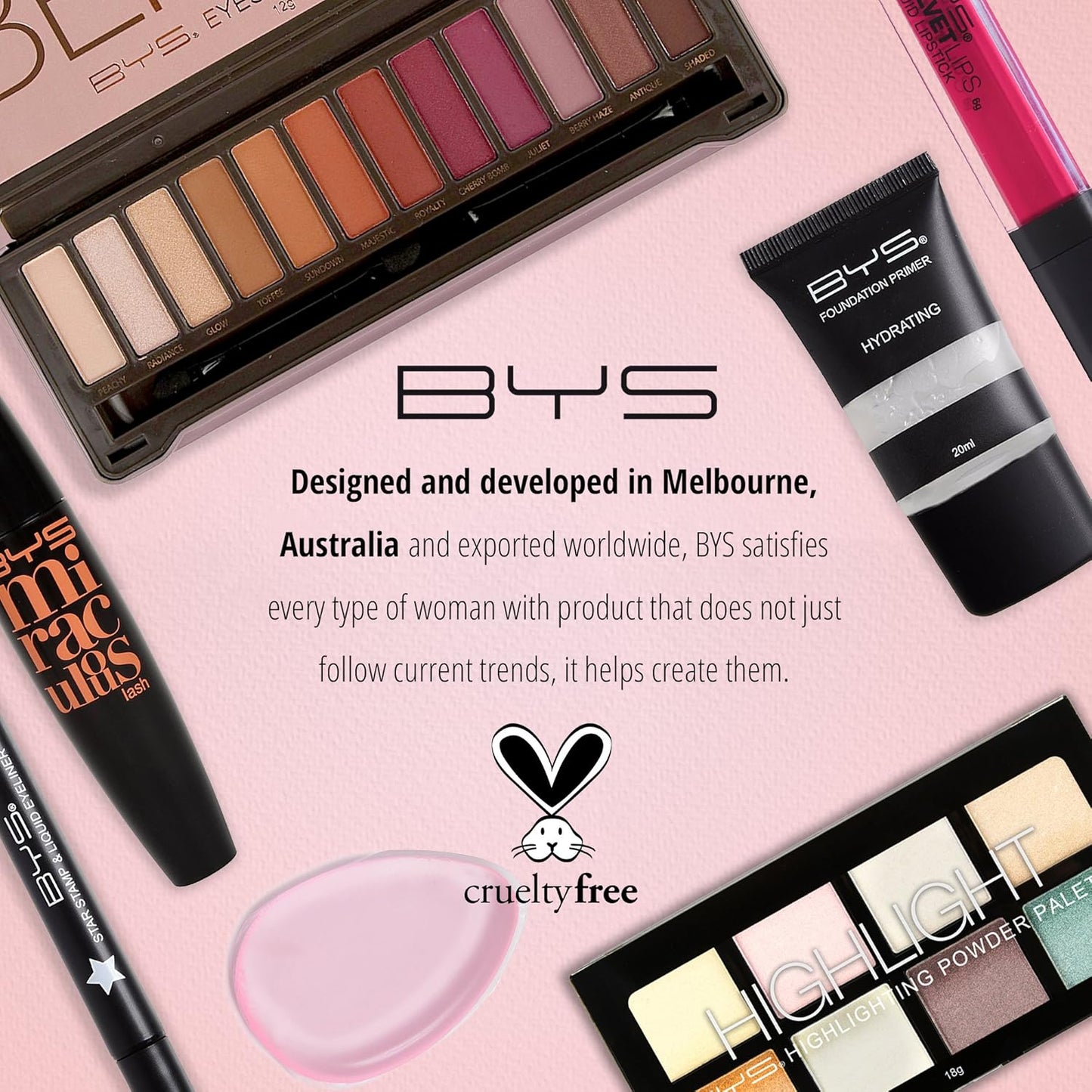 BYS Glitter Gel Makeup Palette 8 shades - Fairy Dust, Suitable for all area of the face
