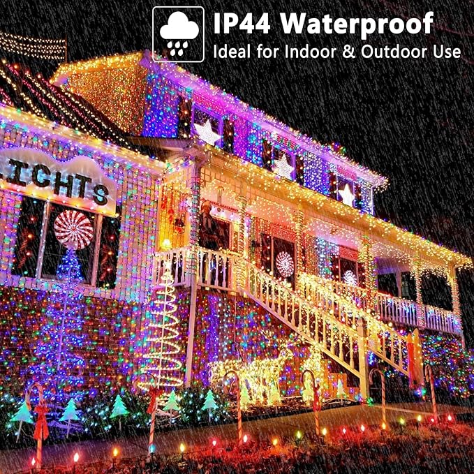 BrizLabs Color Changing Christmas Lights, 262ft 800 LED Smart Christmas String Lights Work with Alexa & Google Home, Warm White & Multicolor WiFi Xmas Tree Light Music Sync for Xmas Tree Home Decor