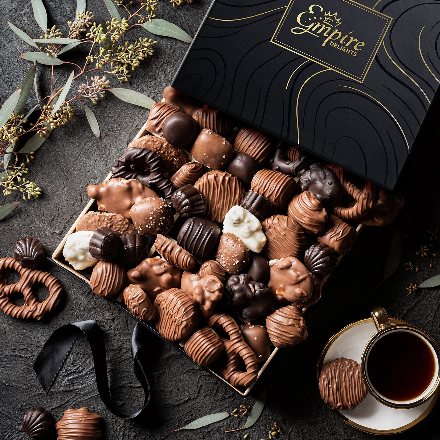 Assorted Gourmet Chocolate Gift Box - Food Gift Basket for Women and Man - Birthday, Thank You, Present Idea for Him and Her, Holiday Gifts Baskets by Empire Delights