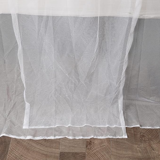 Mengersi Bed Canopy for Full Queen King Size Bed,Canopy Bed Curtains Elegant Mosquito Net,Mosquito Netting for Camping Patio Indoor Outdoor Bug Net,White