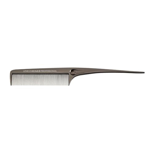 LOVE CHROME PROFESSIONAL B3 STANDARD RING COMB DEEP BLACK/Japanese artisan hair comb