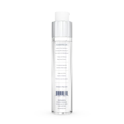 Renue Blue Methylene Blue Face Serum - Liposomal NAD+ Complex and Nutrients for Skin Rejuvenation, Deep Hydration, and Anti-Aging Support
