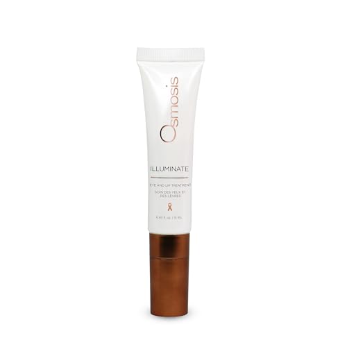 Osmosis ILLUMINATE Hydrating and Firming Eye & Lip Treatment with Niacinamide and Peptides for Aging, Dry, and Tired Skin, 0.43 fl oz