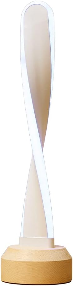 Modern Wooden RGB Table Lamp with 7 Color-Changing Lights, Natural Beech Bedside Lamp for Bedroom, Living Room, Game Room, Creative Home Decor & Unique Gift Idea