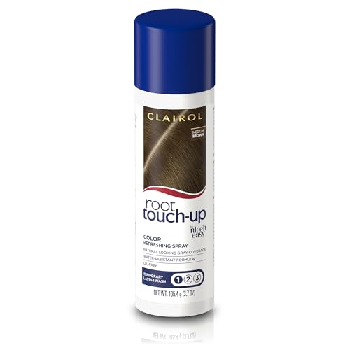 Clairol Root Touch-Up by Nice'n Easy Temporary Hair Coloring Spray, Medium Brown Hair Color, Pack of 1