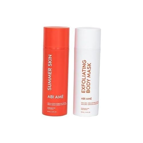 Summer Skin & Soft Touch Duo ? Hydrating Body Lotion + AHA BHA Exfoliant, 2-Step Skincare Set for Smooth, Radiant, Soft Skin