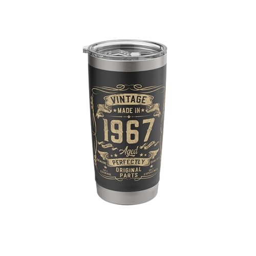 Vintage 1967 58yr 58th Birthday Gifts for Men 58 Years Old Stainless Steel Insulated Tumbler