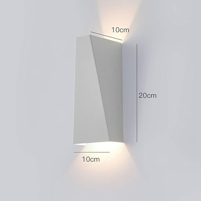 Modern Wall Light LED Sconce Up Down Metal Wall Spot Lamp, Indoor Lighting Fixtures Bedside Night Lamps for Living Room Bedroom Hallway Home Decorative Wall Wash Lights (Color : White-3000K)