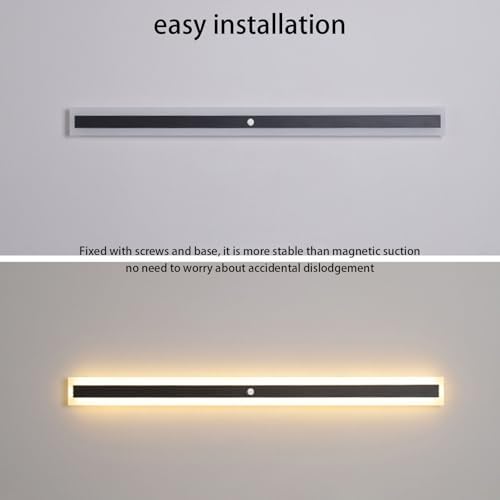 Modern LED Indoor Wall Light with Motion Sensor, Rectangle Aluminum Sconces, 3000K/4500K/6000K Adjustable Brightness, Ideal for Cabinet, Wardrobe, Office, Bedroom, Corridor.