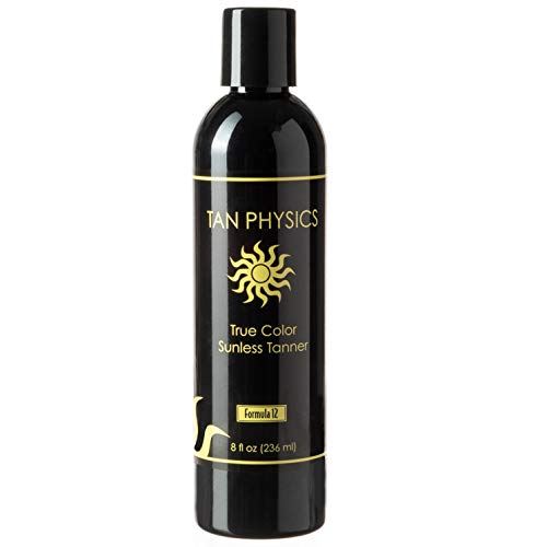 Tan Physics True Color Sunless Tanner 8 fl oz w/ Self Tanner Brush by Quest Skin Care