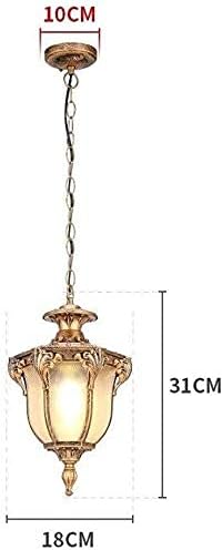 Solar Garden Lights Outdoor Waterproof Hanging Lantern Antique Staircase Corridor Pendant Lights Garden Ceiling Chandelier Lighting Porch Patio Pavilion Landscape Fixtures (Color : Black-s-1831cm)