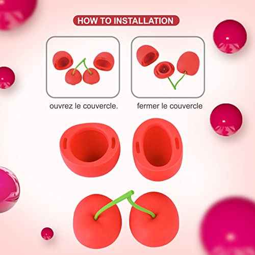 Cherry Shaped Lip Plumper Enhancer, Lip The Fast Sucker Beautiful Curves on Upper and Lower Lip Womens Silicone Lip Plumper Device
