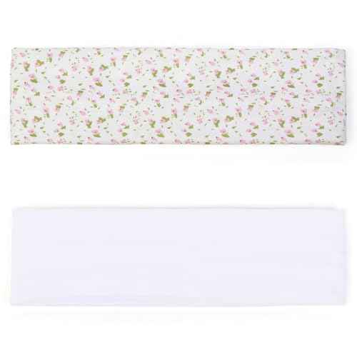 TERSE Fashion Women's Headbands for Short Hair Non Slip Elastic Floral Hairbands, Soft Fabric 2 Inches Thick Stripe Head Bands for Girls, Valentine's Day Heart Headbands