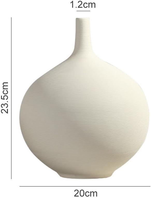 Scandinavian Style Ceramic Vase Frosted Simple Home TV Cabinet Creative Decoration Modern White Ceramic Vase, Small Narrow Neck Vases, Ceramic Flower Vases Decorative, Fireplace, Table Decor Va