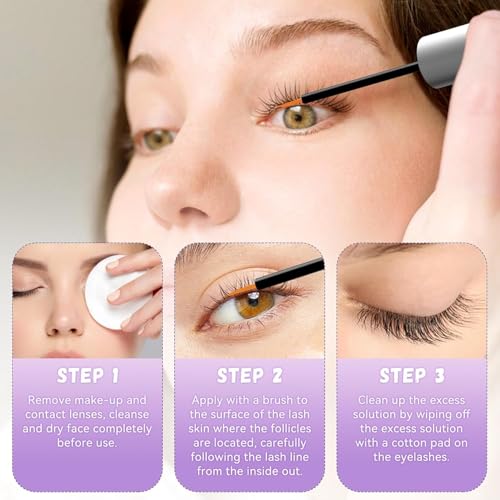 Eyelash Growth Serum, Premium Lash Serum Promotes Longer, Thicker£¨Gold£©