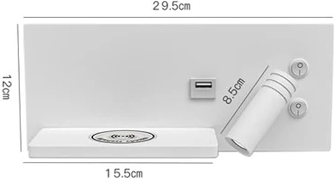 Wireless Charging Column Modern Minimalist Style LED Tone Wall Light Black White Luxury Home Decor Home Appliances Bedroom Nightstand, Led Chandeliers